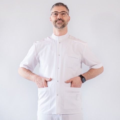 Bluza medicala cu capse,...