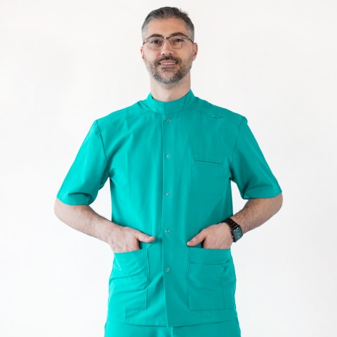 Bluza medicala cu capse,...