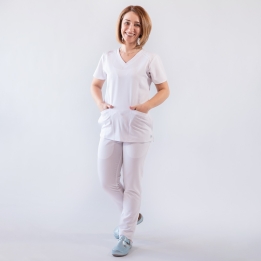 Costum medical Lotus Flex, stretch, alb, TRS-NP24 TRS-SP9