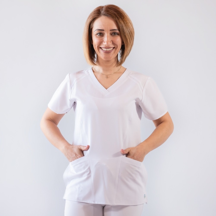 Costum medical Lotus Flex, stretch, alb, TRS-NP24 TRS-SP9 - imagine 4