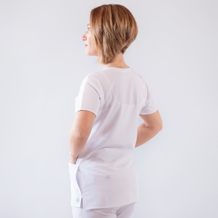 Costum medical Lotus Flex, stretch, alb, TRS-NP24 TRS-SP9 - imagine 6