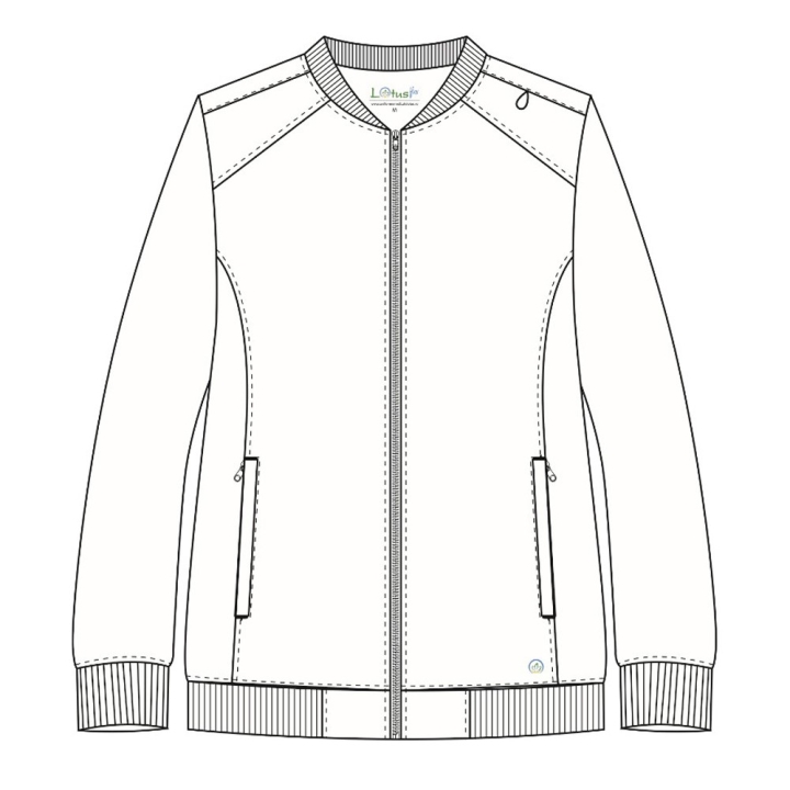 Jacheta medicala cu fermoar Lotus Flex, stretch, albastru ciel, TRS-JK10 - imagine 8