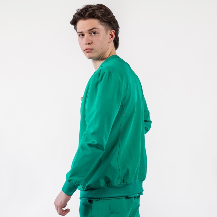 Jacheta medicala cu fermoar Lotus Flex, stretch, verde chirurgical, TRS-JK10 - imagine 3