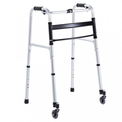 Cadru de mers pliabil, 2 roti mobile fata, spate fix - RP734