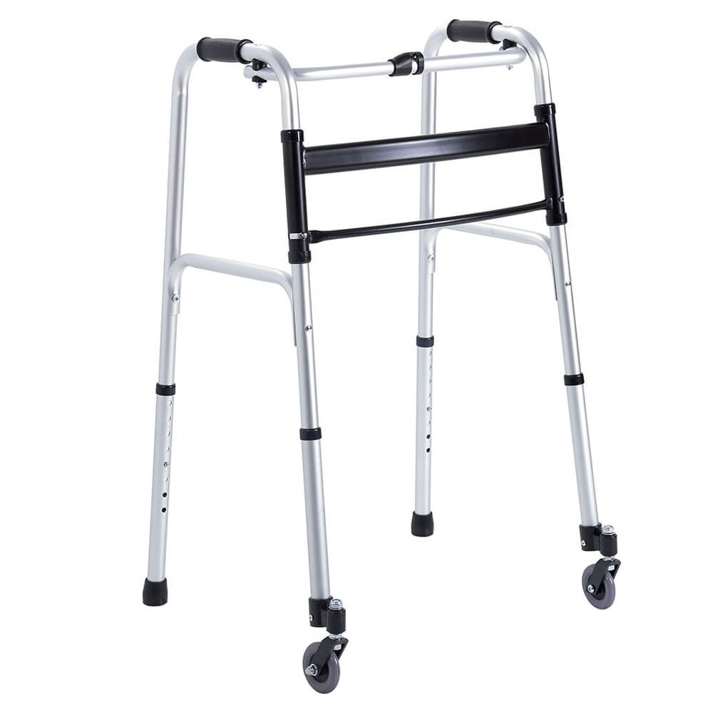 Cadru de mers pliabil, 2 roti mobile fata, spate fix - RP734