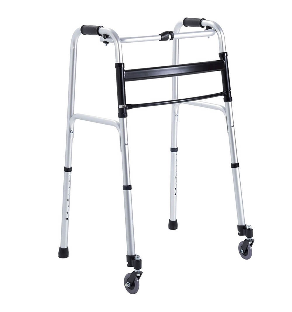 Cadru de mers pliabil, 2 roti mobile fata, spate fix - RP734