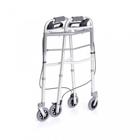 Cadru de mers pliabil cu 4 roti si frana - RP742