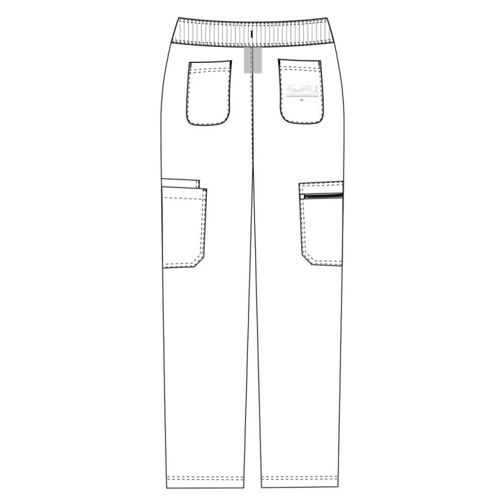 Pantaloni medicali Lotus Flex, stretch, cu elastic si snur, bej, RTS-SP6 - imagine 8