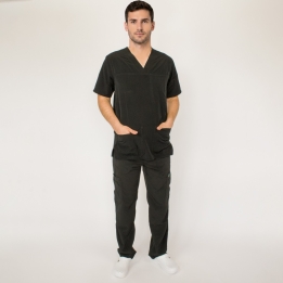 Costum medical Lotus Flex, stretch, negru, TS-KH1 TS-KH2