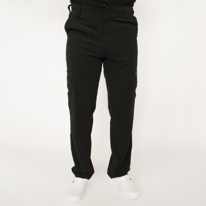 Pantaloni medicali Lotus Flex, stretch, pentru barbati, negru, TS-KH2 - imagine 1