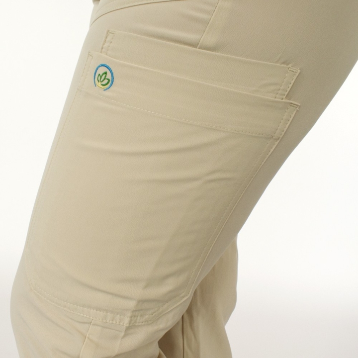 Pantaloni medicali Lotus Flex, stretch, cu elastic si snur, bej, RTS-SP6 - imagine 6