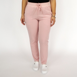Pantaloni medicali Lotus Flex, stretch, cu snur, roz prafuit, RTS-SP3