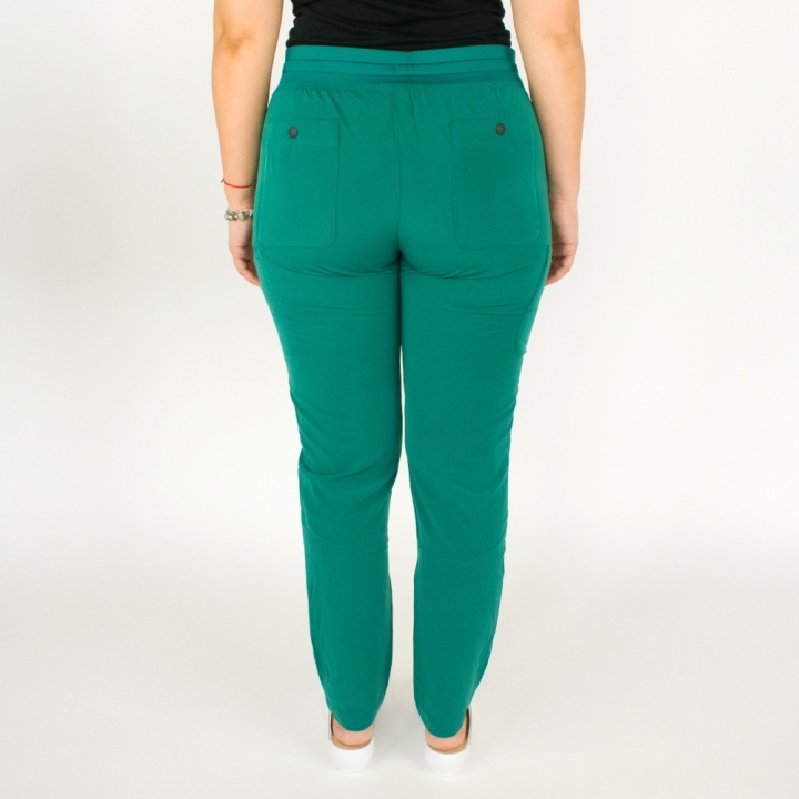 Pantaloni medicali Lotus Flex, stretch, cu snur, verde Hunter, RTS-SP3 - imagine 4
