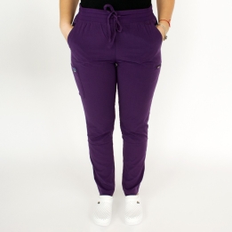 Pantaloni medicali Lotus Flex, stretch, cu snur, wine, RTS-SP3