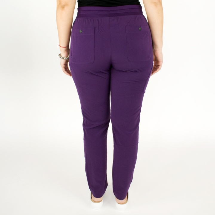 Pantaloni medicali Lotus Flex, stretch, cu snur, wine, RTS-SP3 - imagine 4