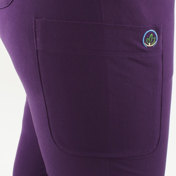Pantaloni medicali Lotus Flex, stretch, cu snur, wine, RTS-SP3 - imagine 5