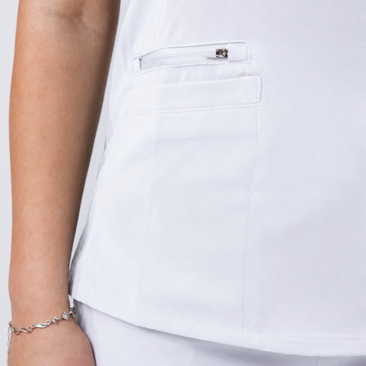 Bluza medicala Lotus Flex, stretch, alb, TS-NP10 - imagine 3