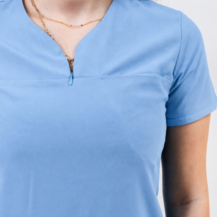 Bluza medicala Lotus Flex, stretch, albastru ciel, TS-NP10 - imagine 4
