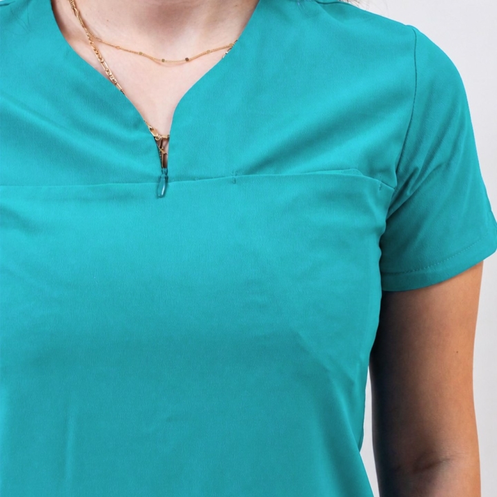 Bluza medicala Lotus Flex, stretch, aqua, RTS-NP10 - imagine 3