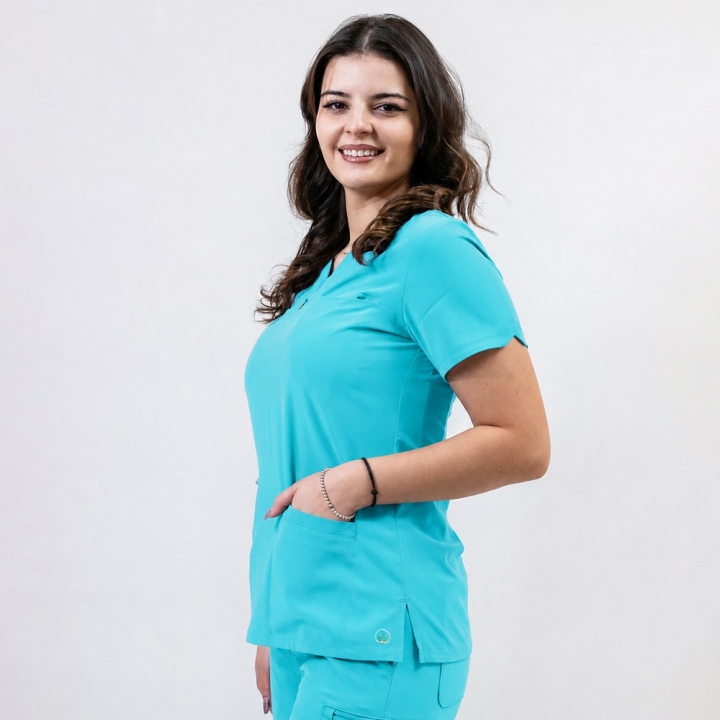 Costum medical Lotus Flex, stretch, sea frost, RTS-NP10 RTS-SP3 - imagine 4