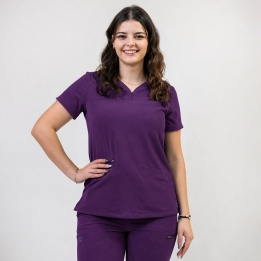 Bluza medicala Lotus Flex, stretch, wine, RTS-NP10