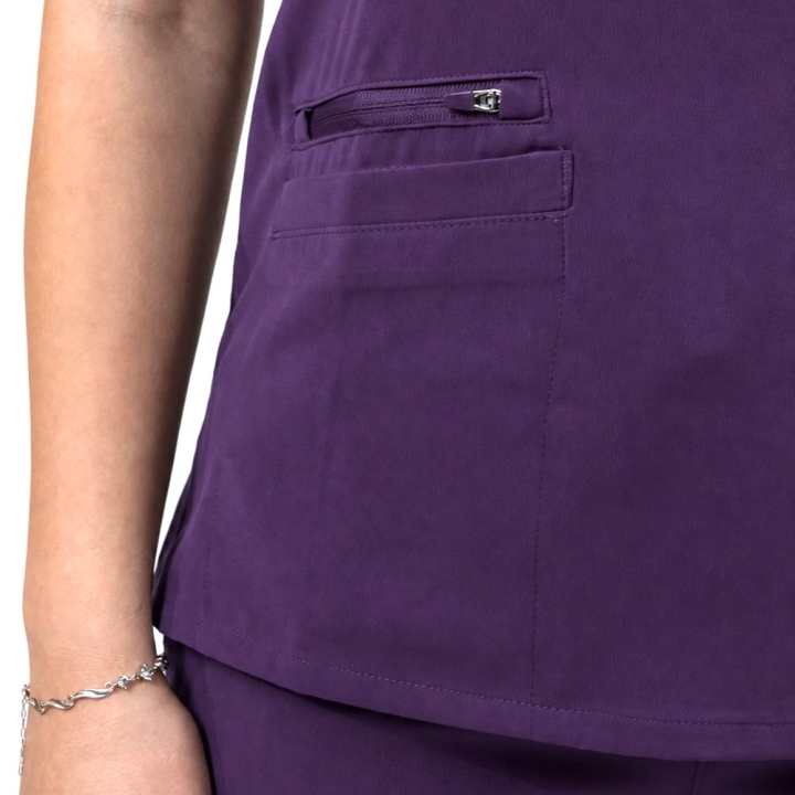 Bluza medicala Lotus Flex, stretch, wine, RTS-NP10 - imagine 3