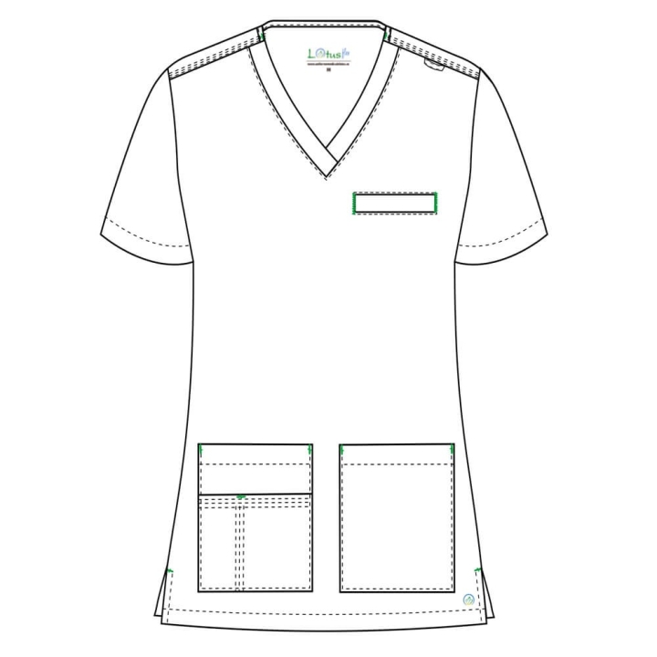 Bluza medicala Lotus Flex, stretch, alb, TS-NP16 - imagine 6