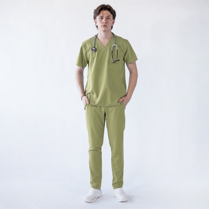 Costum medical Lotus Flex, stretch, verde olive, RTS-NP23 RTS-SP6 - imagine 1