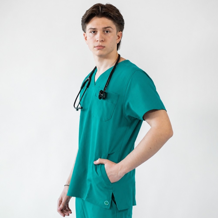 Costum medical Lotus Flex, stretch, verde Hunter deschis, RTS-NP23 RTS-SP6 - imagine 3