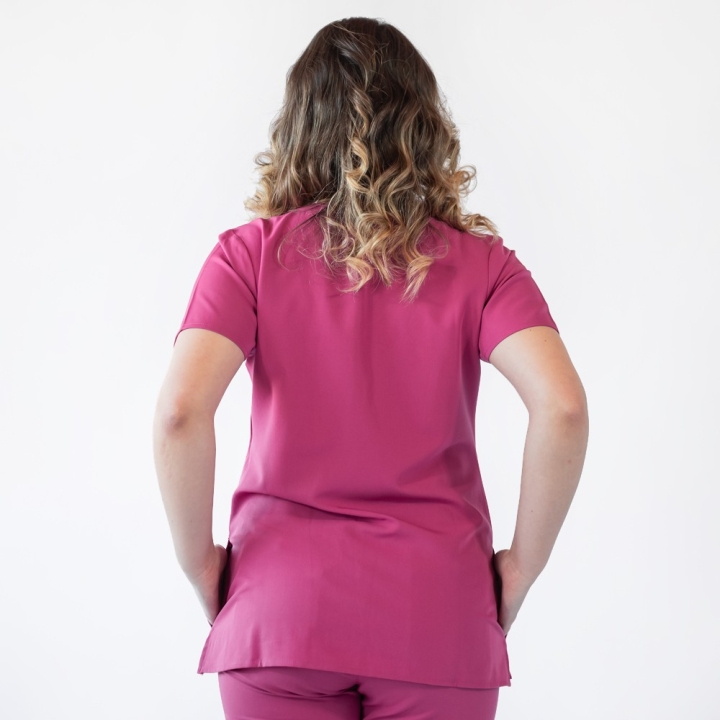 Bluza medicala Lotus Flex, stretch, fucsia orhidee, TS-NP24 - imagine 3