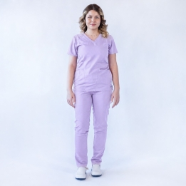 Costum medical Lotus Flex, stretch, mov deschis, RTS-NP24 RTS-SP3
