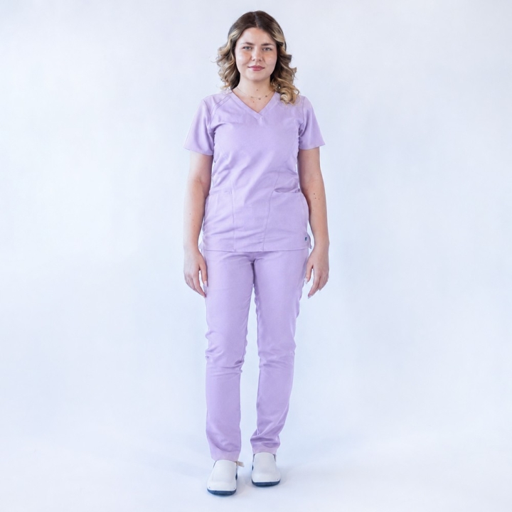 Costum medical Lotus Flex, stretch, mov deschis, RTS-NP24 RTS-SP3 - imagine 1