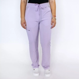Pantaloni medicali Lotus Flex, stretch, cu elastic si snur, mov deschis, RTS-SP6
