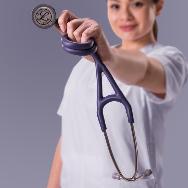 Stetoscop 3M™ Littmann® Cardiology IV, Albastru inchis, tub satinat, capsula inox (Midnight Blue/Stainless/Satin Finish) - imagine 2