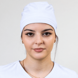 Boneta medicala stretch Lotus Flex, alb, CVC-HN3