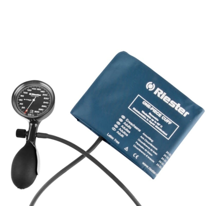 Tensiometru mecanic Riester e-mega manseta dezinfectabila cu un tub, extralarge - imagine 1