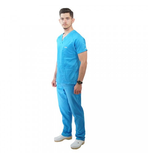 Costum medical Lotus 2, Basic 2, albastru deschis