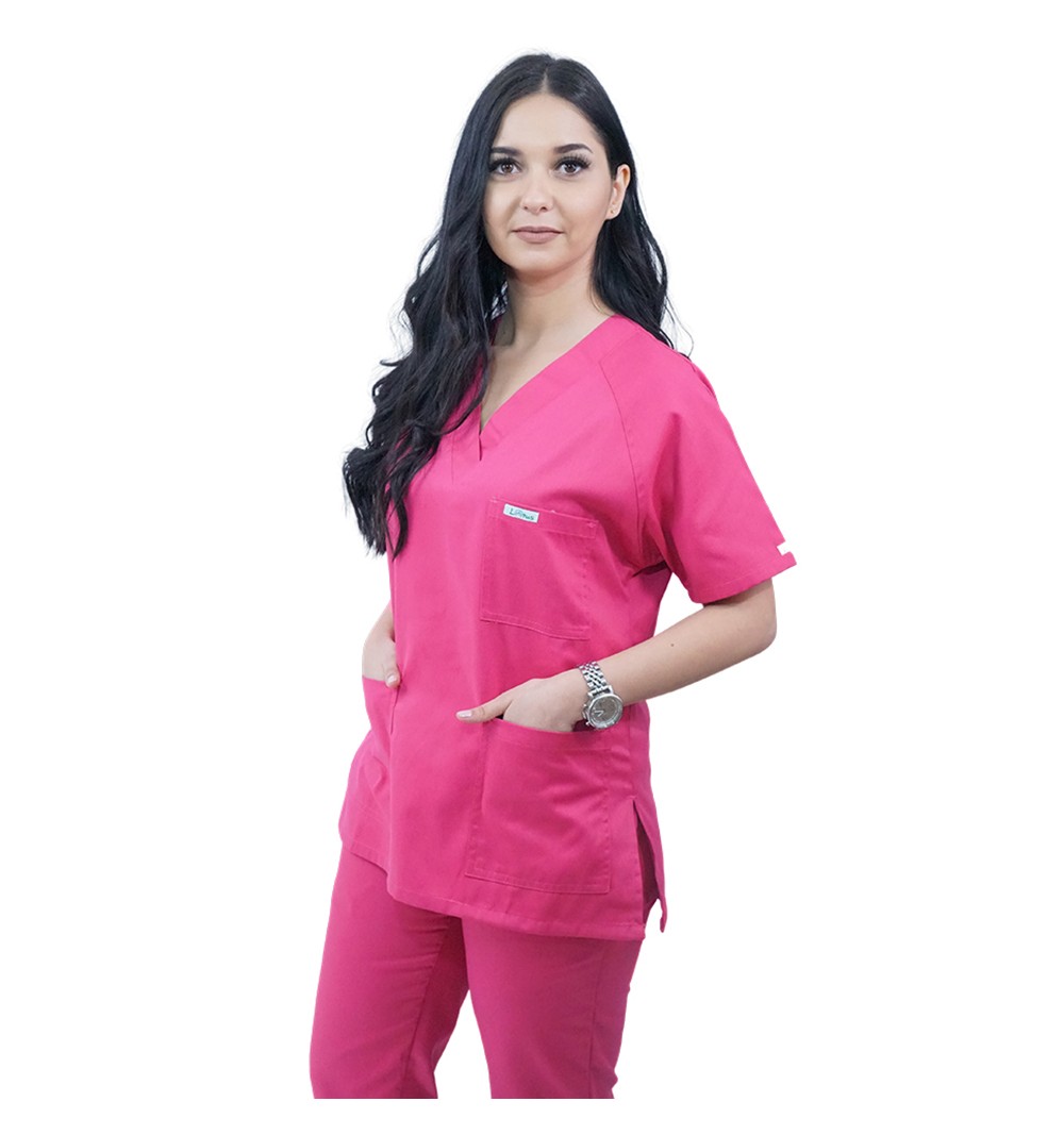 Costum medical Lotus 2, Basic 2, fucsia