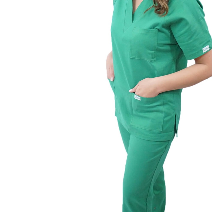 Costum medical Lotus 3, Basic 2, BBC, stretch, verde chirurgical - imagine 2