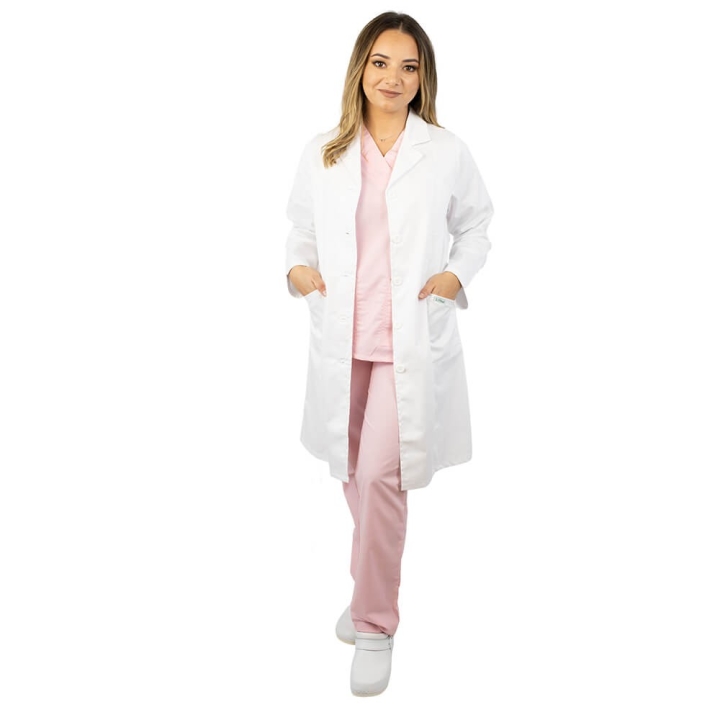 Costum medical unisex Lotus 4, Basic 2, roz - imagine 5