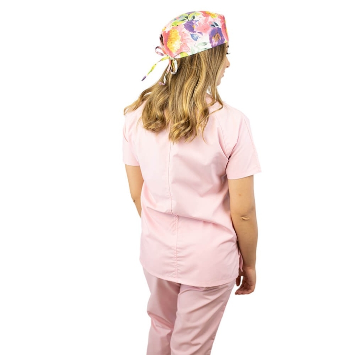 Costum medical unisex Lotus 4, Basic 2, roz - imagine 6